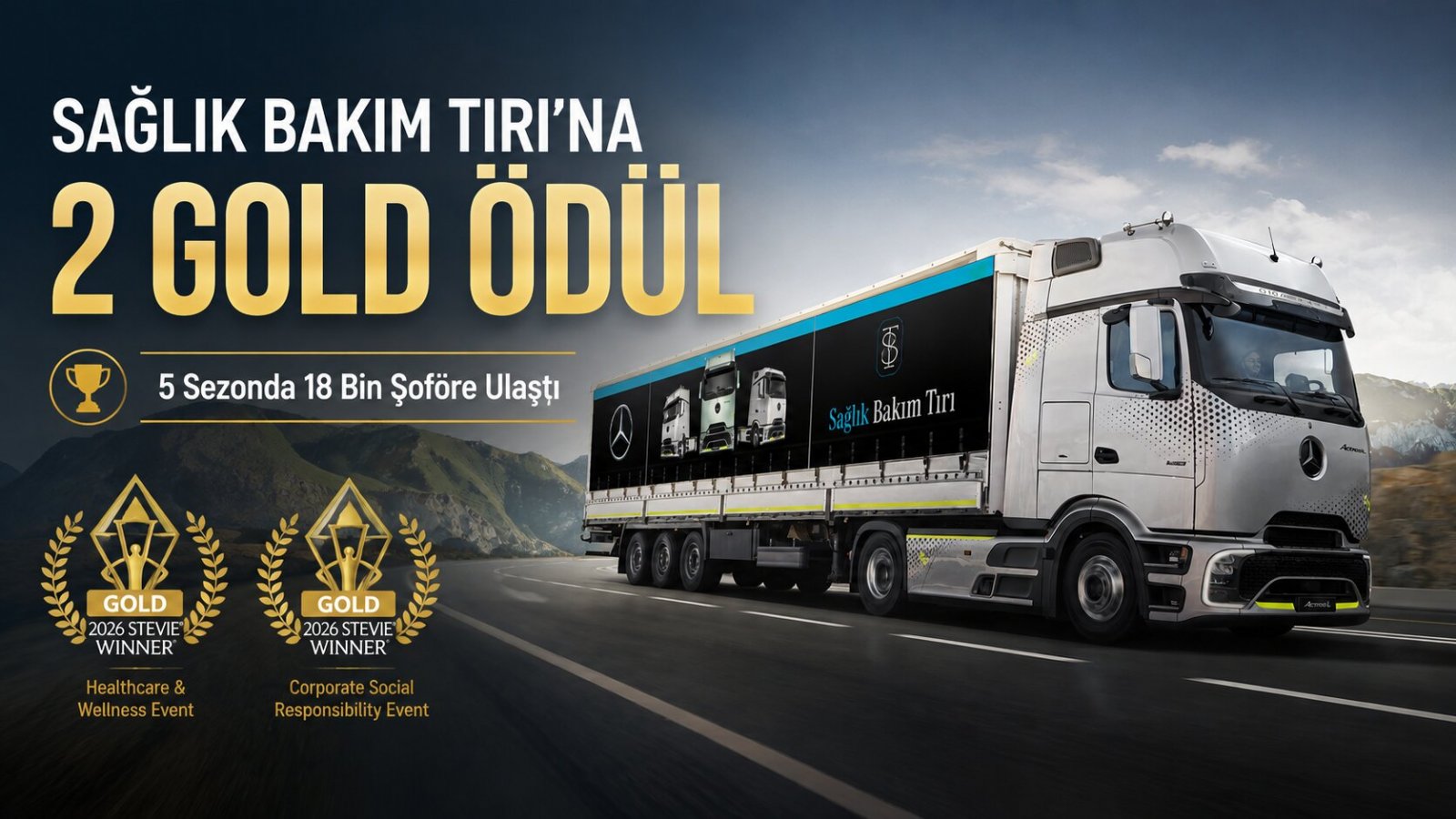 Mercedes-Benz Türk’ün Sağlık Bakım Tırı’na Stevie Awards’tan 2 Gold Ödül