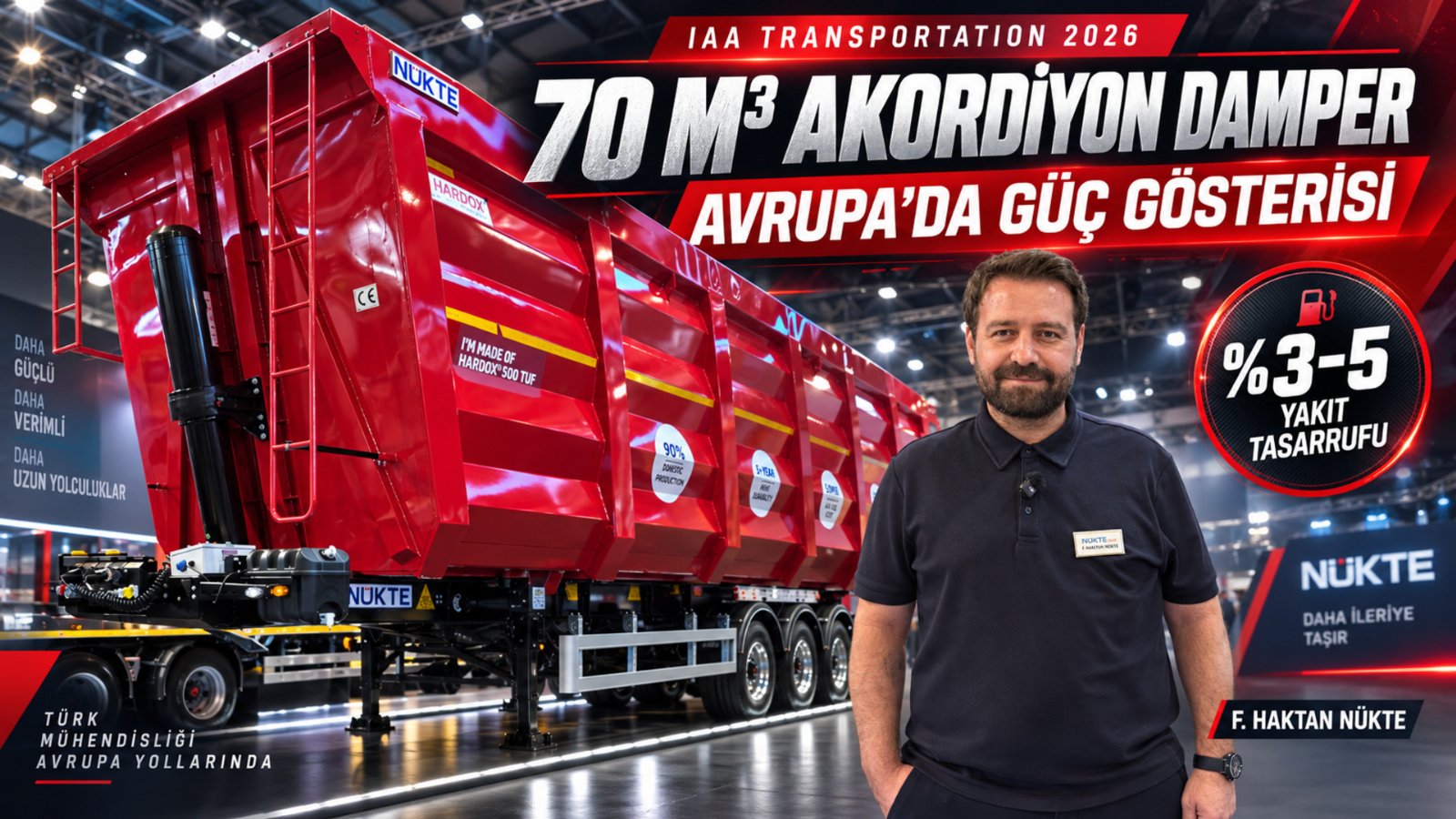 Nükte Trailer’ın 70 Metreküplük Dev Damperi Hannover’de İlgi Odağı Oldu