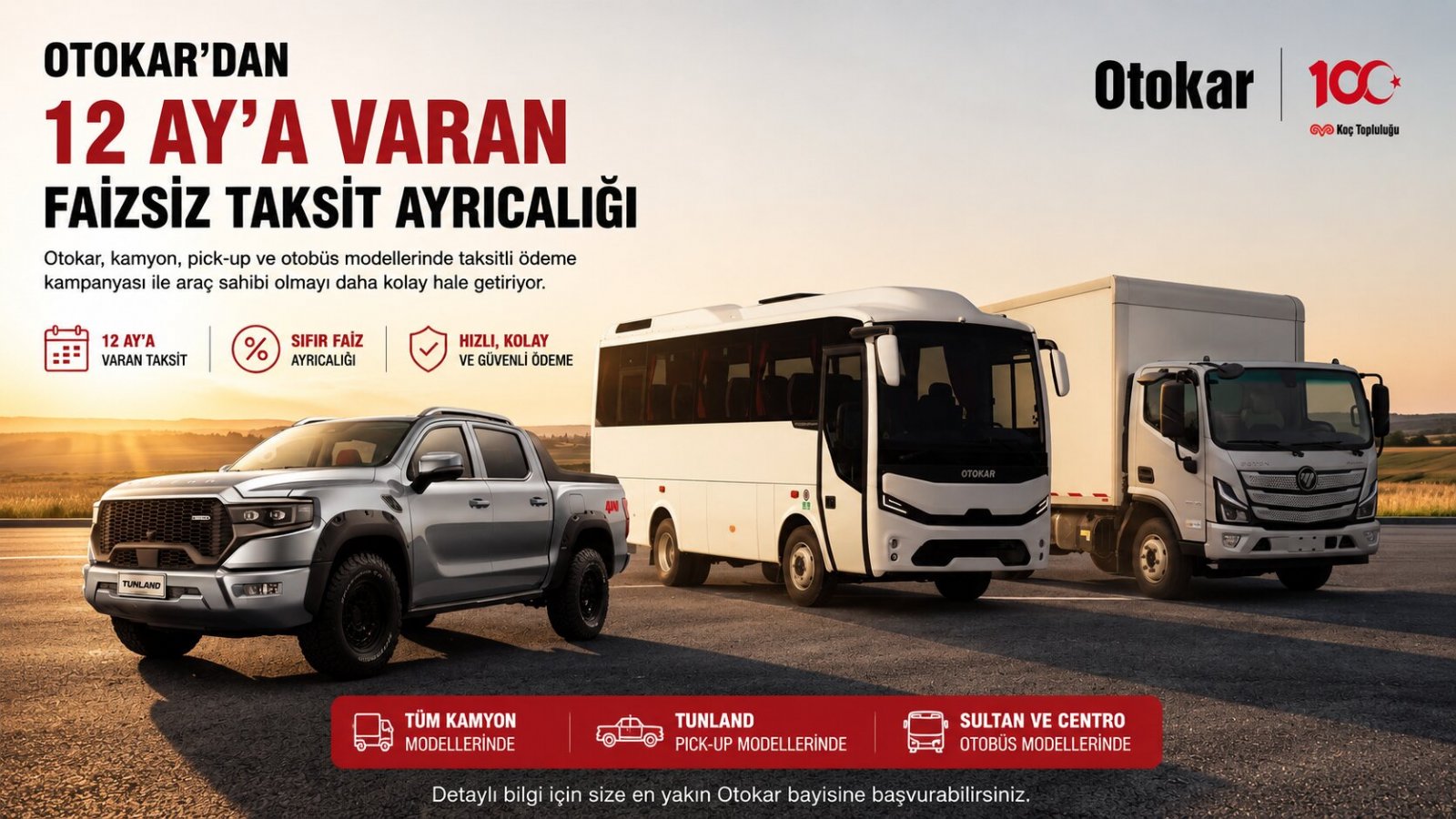 Otokar’dan 12 Aya Varan Faizsiz Taksit Ayrıcalığı