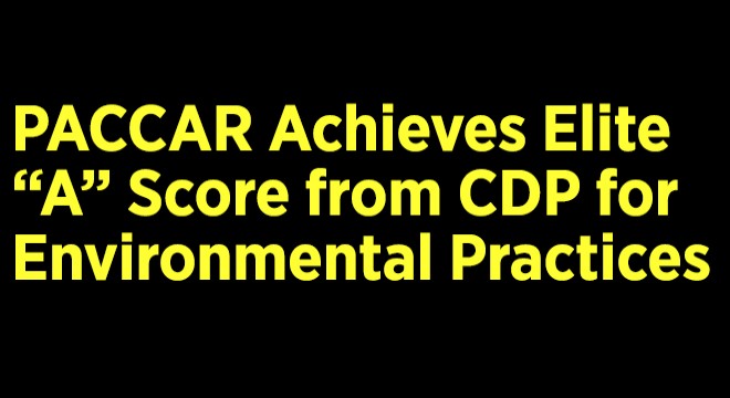 PACCAR Achieves Elite A Score from CDP for Environmental Practices