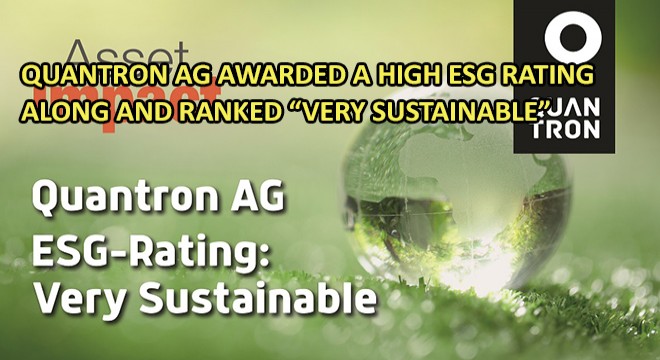 Quantron AG Awarded a High ESG Rating Along and Ranked Very SACustainable
