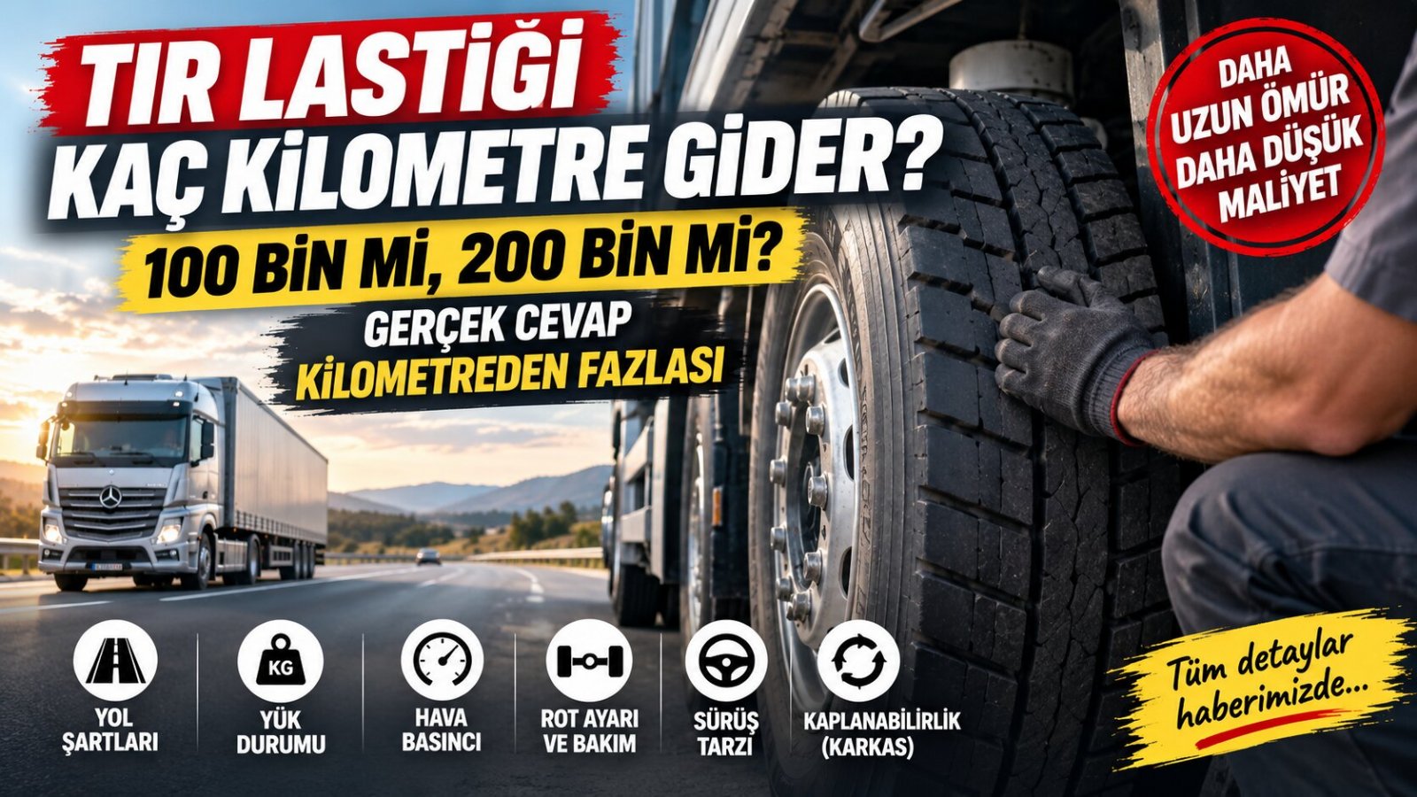 TIR Lastiği 100 Bin mi, 200 Bin mi Gider? İşte Ömrünü Belirleyenler