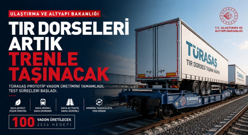 TÜRASAŞ'tan Lojistikte Yeni Dönem: TIR Dorseleri Artık Demiryoluyla Taşınacak