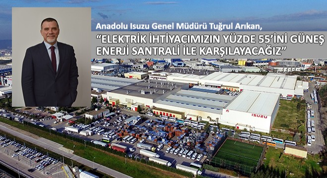 Tuğrul Arıkan, Elektrik İhtiyacımızın Yüzde 55’ini Güneş Enerji Santrali İle Karşılayacağız