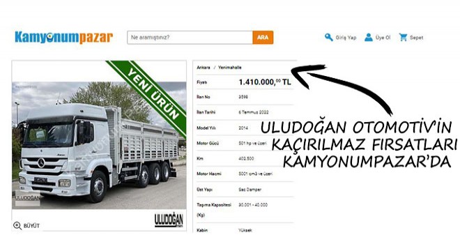 Uludoğan Otomotiv’in Kaçırılmaz Fırsatları Kamyonumpazar’da