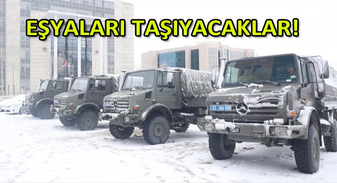 Unimog Askeri Araçlar Elazığ da Depremzedeler İçin Görevde