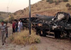 Silopi de bir TIR alev aldı