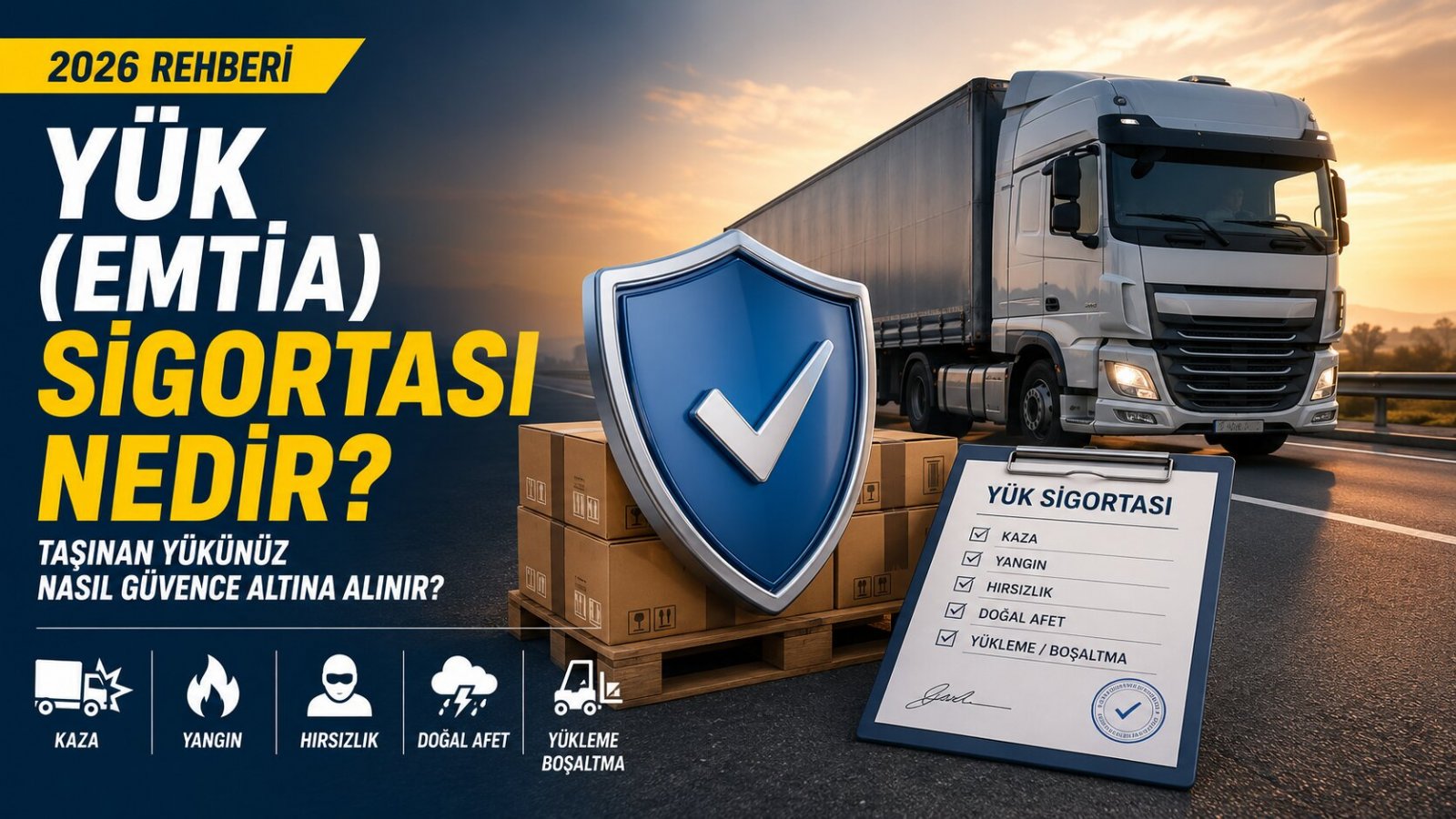 Yük (Emtia) Sigortası Nedir? Taşınan Yükünüz Nasıl Güvence Altına Alınır? (2026 Rehberi)