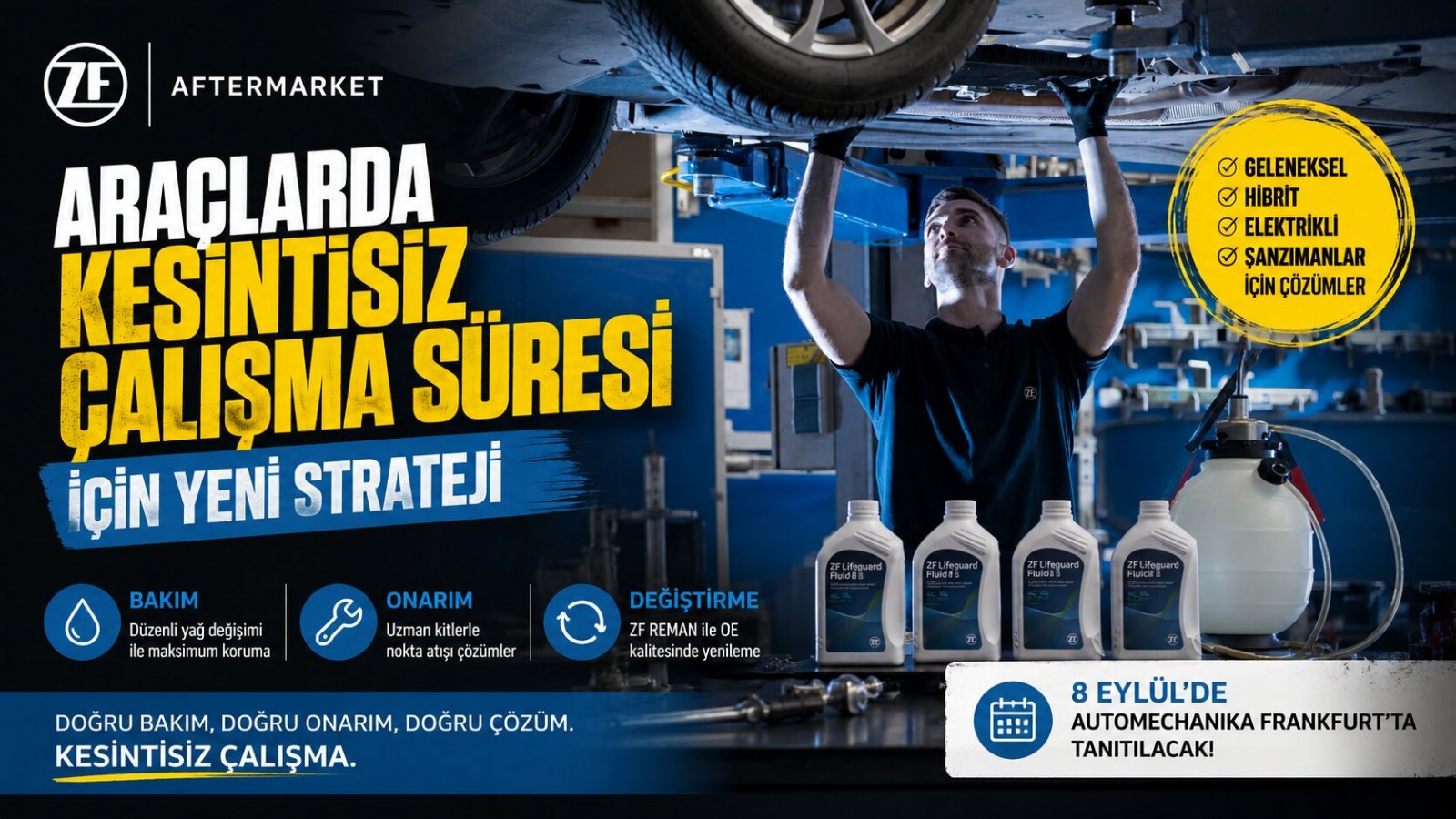 ZF Aftermarket'ten Araçlarda Kesintisiz Çalışma Süresi İçin Yeni Bakım ve Onarım Stratejisi