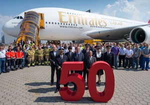 Emirates, 50. Airbus 380 ini Teslim Aldı