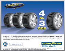 Goodyear dan  Dört Al, Üç Öde  Kampanyası