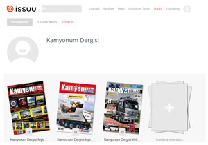 Kamyonum Dergisi Artık issuu.com da