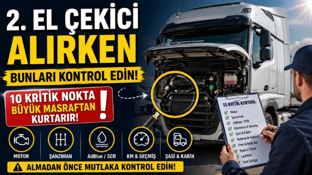 2. El Çekici Alırken Nelere Bakılır? Motor, Şanzıman ve AdBlue’da 10 Kritik Kontrol