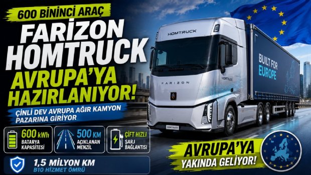 600 kWh Batarya, 500 km Menzil: Farizon Homtruck Avrupa’ya Hazırlanıyor