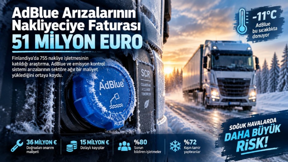 AdBlue Arızalarının Nakliyeciye Faturası 51 Milyon Euro: 755 Şirketlik Araştırma