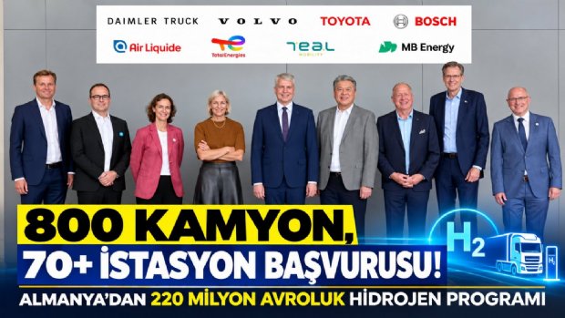 Almanya'nın Hidrojen Programına Büyük Talep: 800 Kamyon ve 70'ten Fazla İstasyon İçin Başvuru!