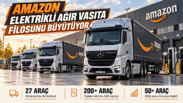 Amazon İlk 27 eActros 600'ü Teslim Aldı: Almanya'da Sayı 50'yi Aşacak