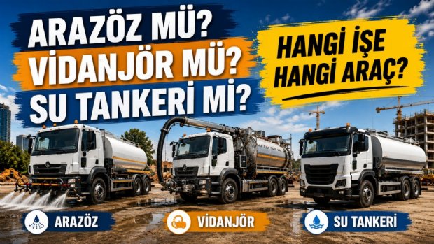 Arazöz mü, Vidanjör mü, Su Tankeri mi? Müteahhit ve Belediyeler İçin Doğru Üstyapı Seçim Rehberi