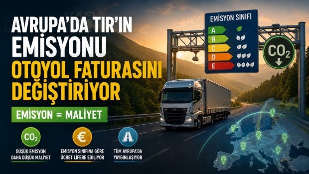 Avrupa'da TIR'ın Emisyonu Otoyol Faturasını Değiştiriyor: 2026'da Yeni Maliyet Dönemi