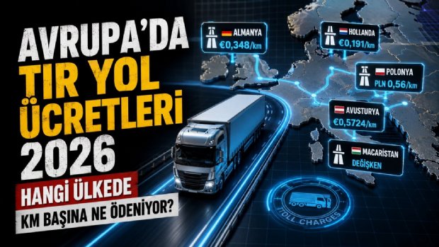 Avrupa’da TIR Yol Ücretleri 2026: Kamyonlar Hangi Ülkede Kilometrede Ne Ödüyor?