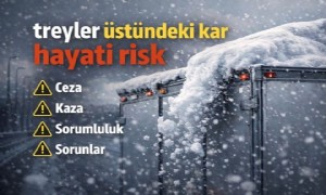 Avrupa’ya Çalışan Şoförler İçin Kış Uyarısı: Dorse Üstündeki Kar Artık Daha Büyük Bir Risk