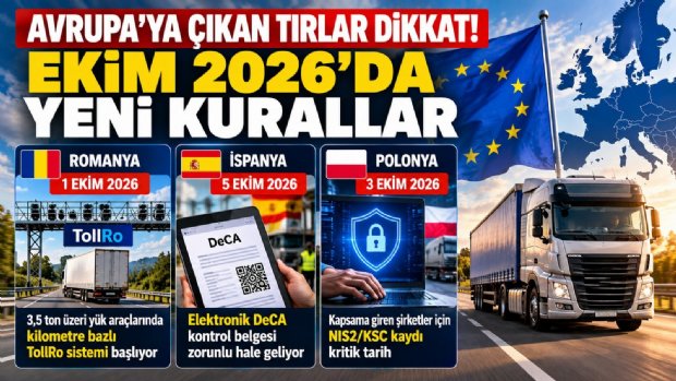 Avrupa’ya Çıkan Tırlar Dikkat: Ekim 2026’da Yeni Kurallar