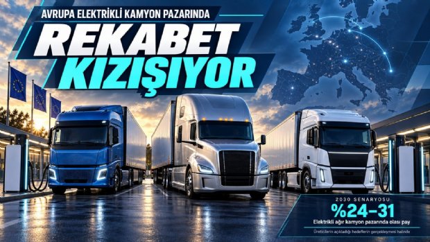 Çinli ve ABD’li Yeni Üreticiler 2030’da Avrupa Elektrikli Kamyon Pazarında Yüzde 31’e Kadar Pay Alabilir