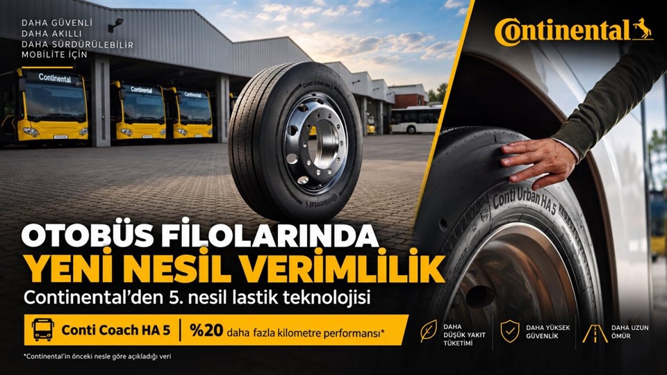 Continental’in 5. Nesil Otobüs Lastikleriyle Filo Maliyetlerinde Verimlilik Hedefi