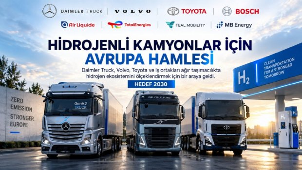 Daimler Truck, Volvo ve Toyota’dan Hidrojenli Kamyonlar İçin Avrupa Hamlesi
