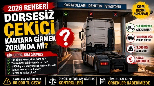Dorsesiz Çekici Kantara Girmek Zorunda mı? 2026'da Hangi Araçlar Muaf?