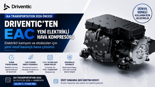Driventic, Elektrikli Kamyon ve Otobüsler İçin Yeni EAC Elektrikli Hava Kompresörünü Tanıttı