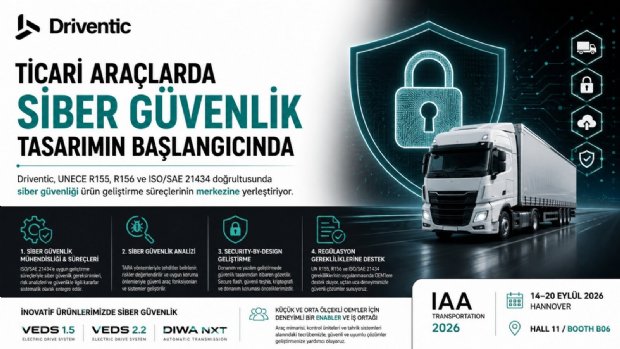 Driventic Ticari Araçlarda Siber Güvenliği Tasarımın Başlangıcına Taşıyor