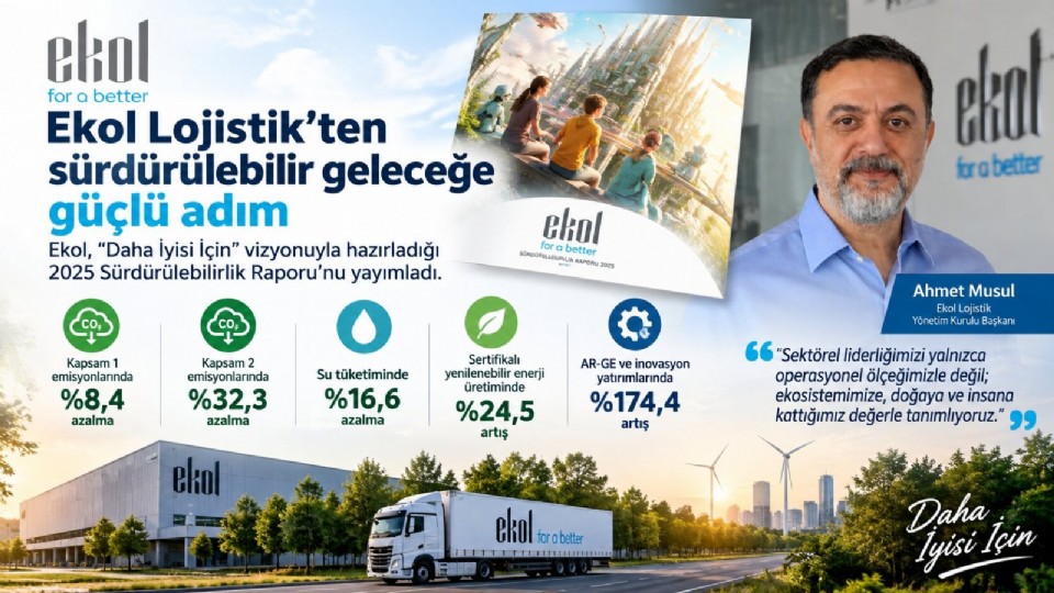 EKOL LOJİSTİK, 2025’TE KARBON EMİSYONLARINI VE SU TÜKETİMİNİ AZALTTI