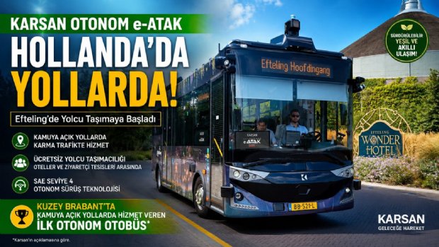 Efteling’de Yeni Otonom Ulaşım Projesi: Otonom e-ATAK Kamuya Açık Yollarda Karma Trafiğe Çıktı