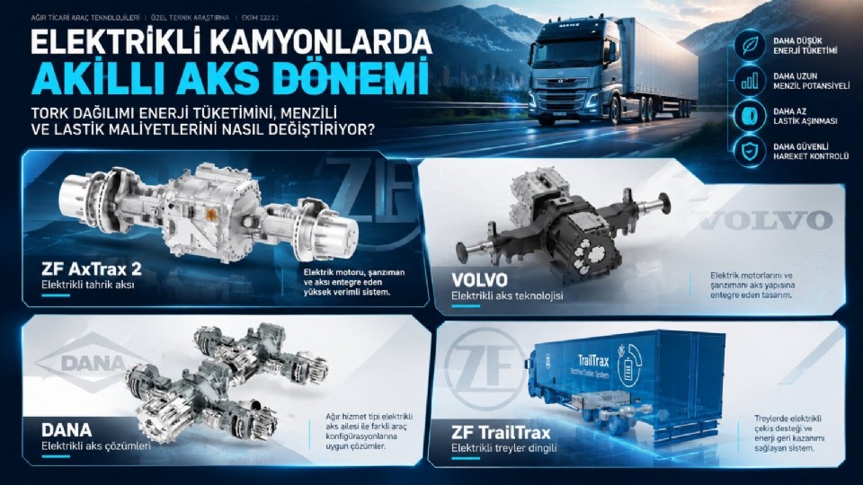 Elektrikli Kamyonlarda Akıllı Aks Dönemi