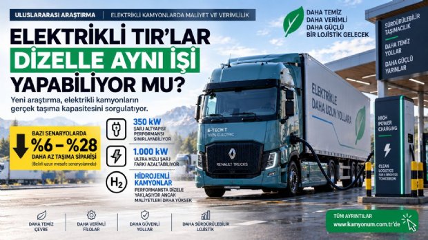 Elektrikli TIR'lar Dizelle Aynı İşi Yapabiliyor mu? Araştırmada %28'e Varan Taşıma Performansı Kaybı!