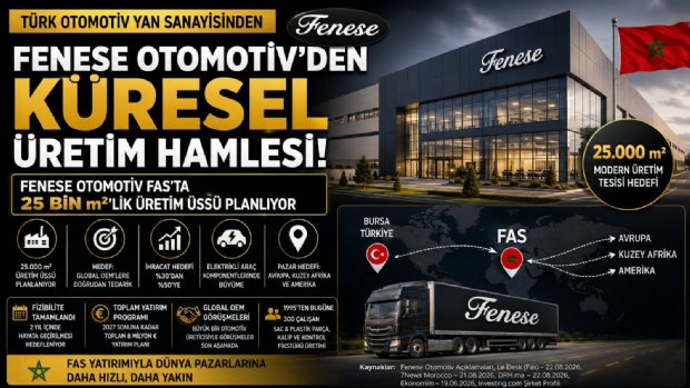 Fenese Otomotiv Fas’ta 25 Bin m’lik Üretim Üssü Planlıyor: Hedef Global OEM’lere Doğrudan Tedarik