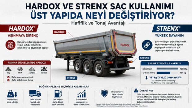 Hardox ve Strenx Sac Kullanımı Üst Yapıda Neyi Değiştiriyor? Hafiflik ve Tonaj Avantajı