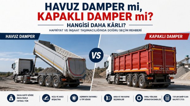 Havuz Damper mi, Kapaklı Damper mi? Hafriyat ve İnşaatta Hangisi Daha Krlı?