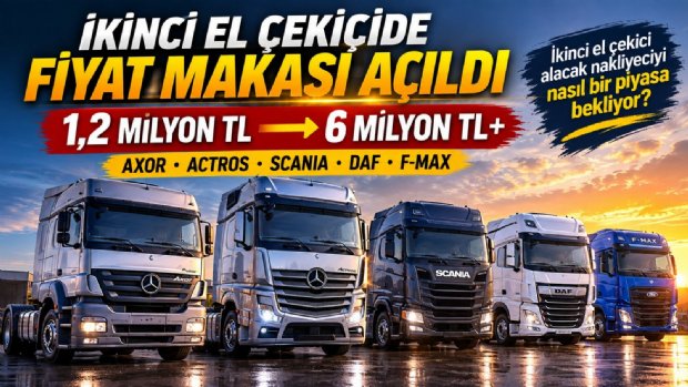 İkinci El Çekici Piyasasında Fiyat Makası Açıldı: Aynı Markada Milyonlarca Lira Fark Var