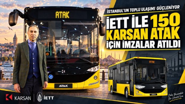 İstanbul’un toplu ulaşım filosu 150 adet Karsan ATAK ile güçlenecek