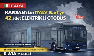 İtalya: Karsan, Bari’ye 42 Adet Elektrikli Mafsallı Otobüs Tedarik Edecek