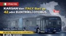 İtalya: Karsan, Bari’ye 42 Adet Elektrikli Mafsallı Otobüs Tedarik Edecek