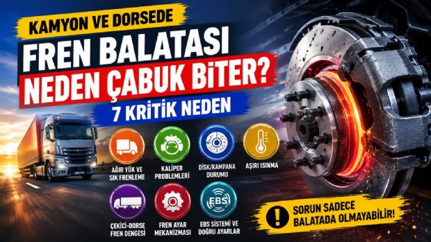 Kamyon ve Dorsede Fren Balatası Neden Çabuk Biter? 7 Kritik Neden