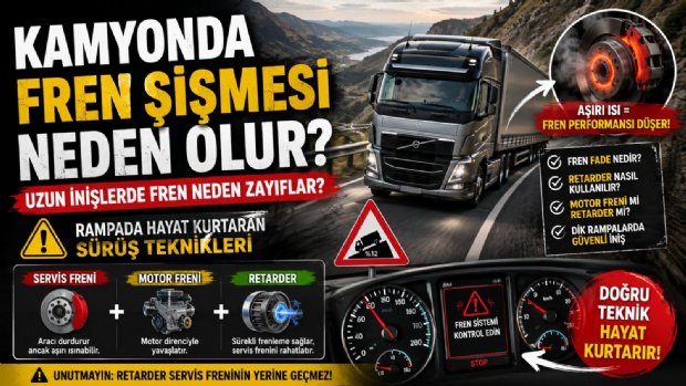 Kamyonda Fren Şişmesi Neden Olur? Uzun İnişlerde Fren Neden Zayıflar?