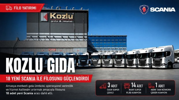 Kozlu Gıda, Filosunu 18 Yeni Scania ile Güçlendirdi