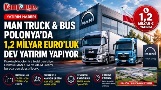 MAN Truck & Bus'tan 1,2 Milyar Euroluk Dev Yatırım: Polonya Fabrikası Elektrikli Kamyon Üretiminin Yeni Merkezi Oluyor