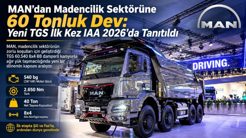 MAN’dan Madencilik Sektörüne 60 Tonluk Dev: Yeni TGS IAA 2026’da Tanıtıldı