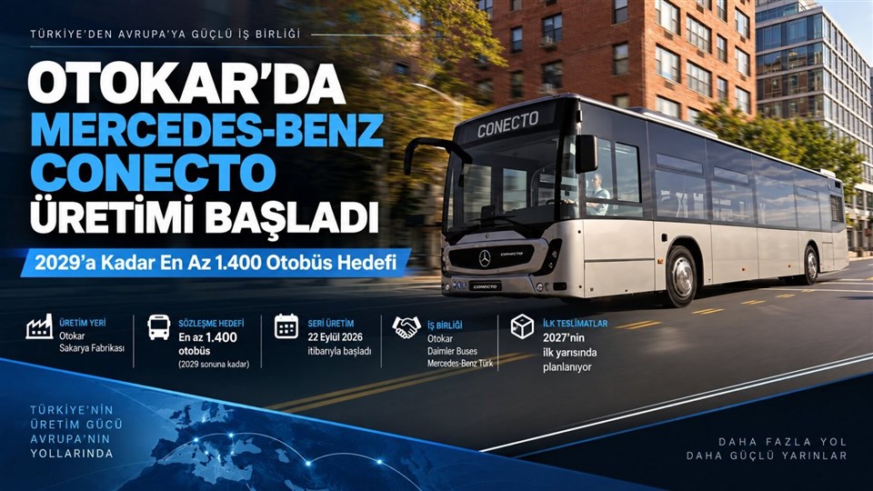 Mercedes-Benz Conecto'nun Seri Üretimi Otokar'da Başladı: Hedef En Az 1.400 Otobüs