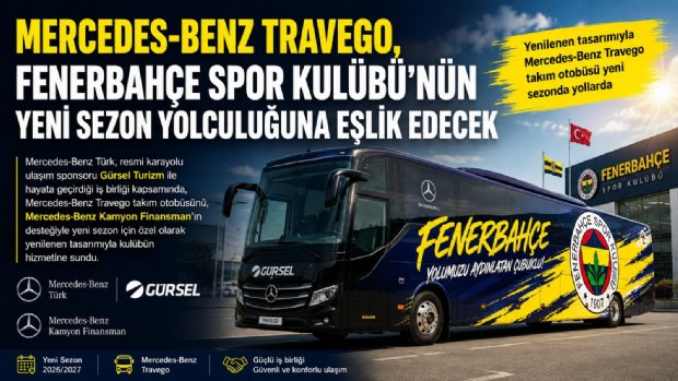 Mercedes-Benz Travego, Fenerbahçe’nin Yeni Sezon Yolculuğuna Eşlik Edecek